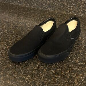 Vans Men's Classic Black Slip-On Loafers
